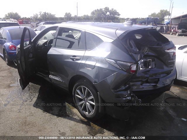 5J8TC2H57KL000189 - 2019 ACURA RDX GRAY photo 3