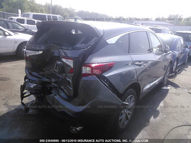 5J8TC2H57KL000189 - 2019 ACURA RDX GRAY photo 4