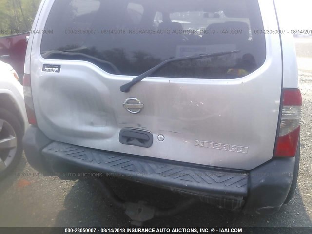 5N1ED28Y12C547937 - 2002 NISSAN XTERRA XE/SE SILVER photo 6