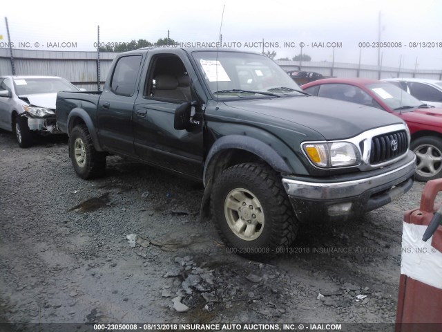 5TEHN72NX2Z109204 - 2002 TOYOTA TACOMA DOUBLE CAB მწვანე ფოტო 1