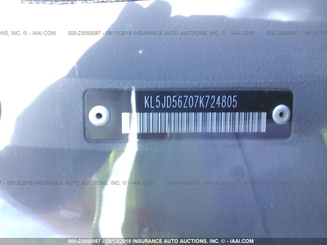 KL5JD56Z07K724805 - 2007 SUZUKI FORENZA CONVENIENCE/POPULAR SILVER photo 9