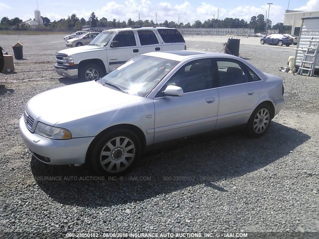 WAUAH68D41A083707 - 2001 AUDI A4 2.8 SILVER photo 2