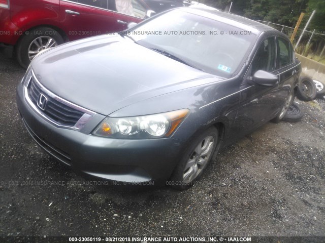 1HGCP26868A005938 - 2008 HONDA ACCORD EXL GRAY photo 2