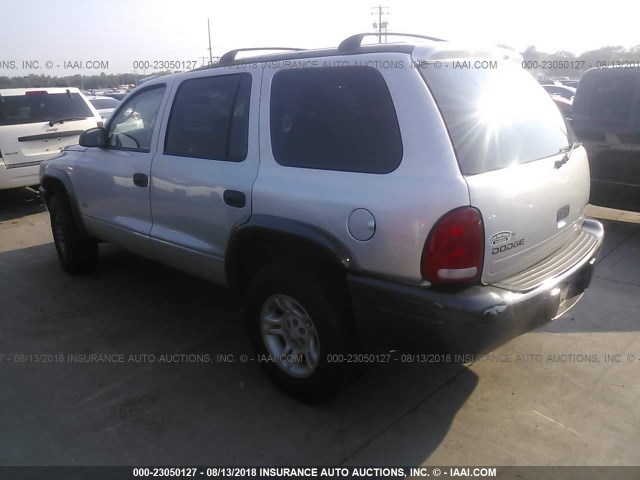 1B4HS38N92F131326 - 2002 DODGE DURANGO SPORT/SXT SILVER photo 3