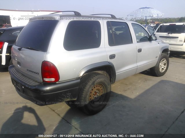 1B4HS38N92F131326 - 2002 DODGE DURANGO SPORT/SXT SILVER photo 4