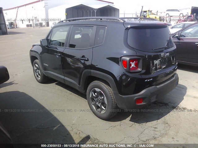 ZACCJBAB6HPG63701 - 2017 JEEP RENEGADE SPORT BLACK photo 3