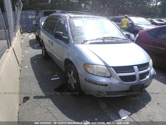 2D4GP54L93R180166 - 2003 DODGE GRAND CARAVAN ES Light Blue photo 1