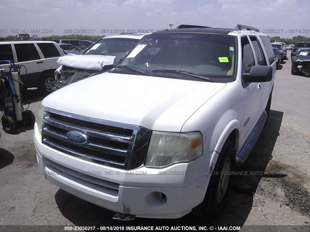 1FMFK17517LA17003 - 2007 FORD EXPEDITION EL EDDIE BAUER WHITE photo 2