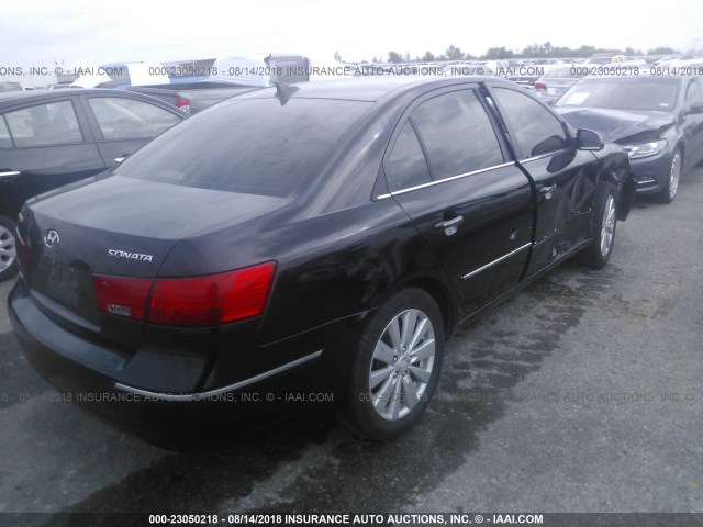 5NPEU46C49H566486 - 2009 HYUNDAI SONATA SE/LIMITED BLACK photo 4