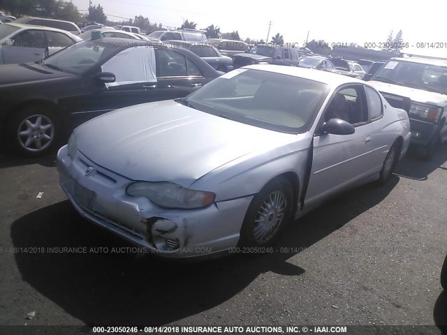 2G1WW12E6Y9379748 - 2000 CHEVROLET MONTE CARLO LS SILVER photo 2