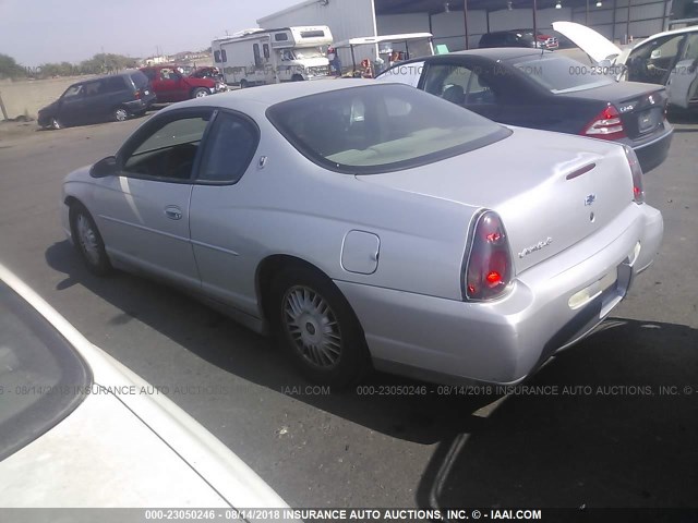 2G1WW12E6Y9379748 - 2000 CHEVROLET MONTE CARLO LS SILVER photo 3