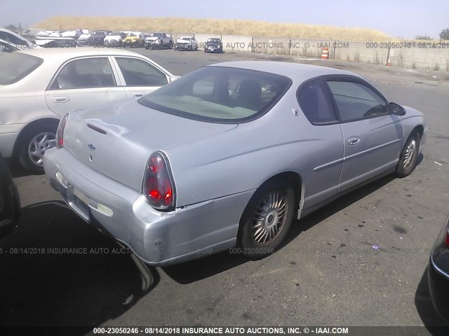 2G1WW12E6Y9379748 - 2000 CHEVROLET MONTE CARLO LS SILVER photo 4