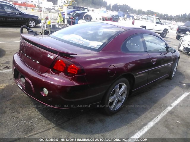 4B3AG52H14E032089 - 2004 DODGE STRATUS R/T BURGUNDY photo 4