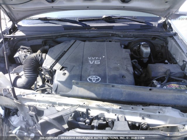 5TELU42N05Z135486 - 2005 TOYOTA TACOMA DOUBLE CAB 银色 照片 10