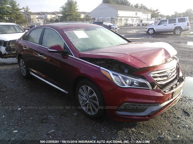 5NPE34AF7HH543366 - 2017 HYUNDAI SONATA SPORT/LIMITED RED photo 1