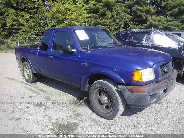 1FTYR44U84PB7071 - 2003 FORD RANGER EDGE SUPER CAB BLUE photo 1