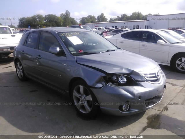 JM1BK343251223330 - 2005 MAZDA 3 HATCHBACK GRAY photo 1