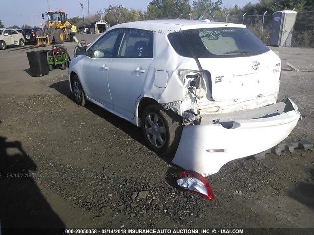 2T1KU4EE7AC369289 - 2010 TOYOTA COROLLA MATRIX  WHITE photo 3