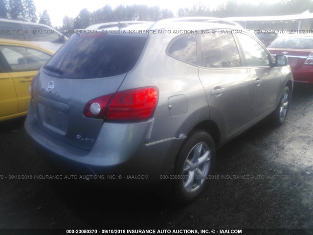 JN8AS58V28W142827 - 2008 NISSAN ROGUE S/SL GRAY photo 4