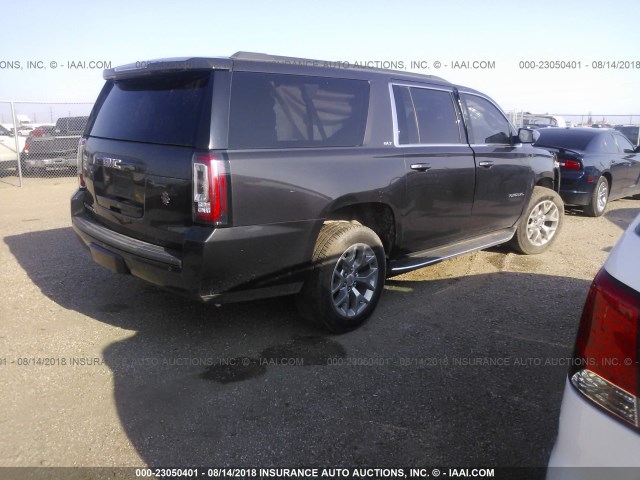 1GKS2HKC7FR507253 - 2015 GMC YUKON XL K1500 SLT GRAY photo 4