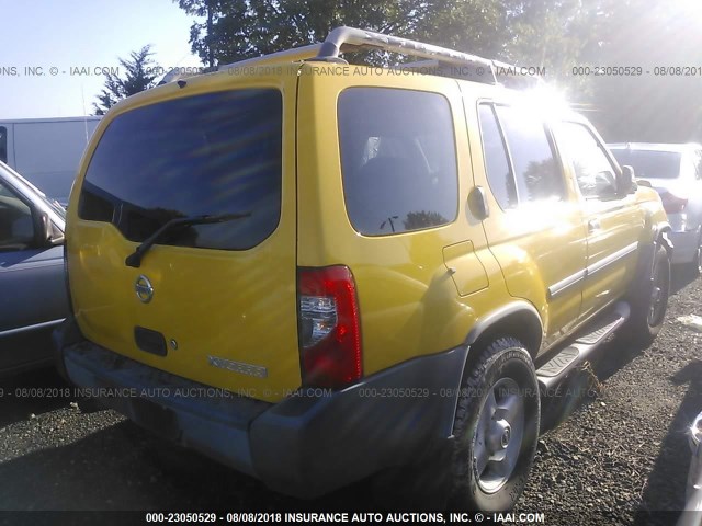 5N1ED28Y13C666668 - 2003 NISSAN XTERRA XE/SE YELLOW photo 4