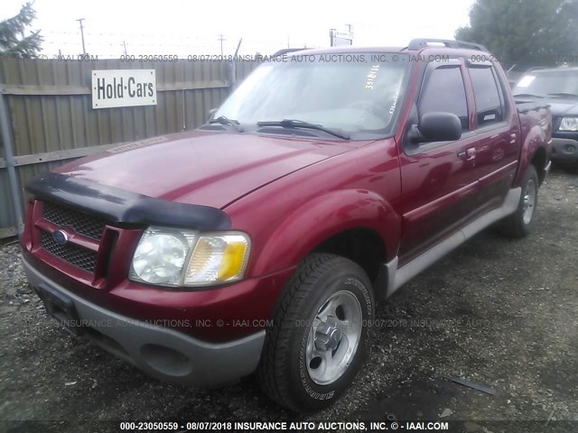 1FMZU77E23UA73272 - 2003 FORD EXPLORER SPORT TR  RED photo 2