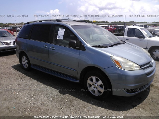 5TDZA23C04S026493 - 2004 TOYOTA SIENNA CE/LE Light Blue photo 6