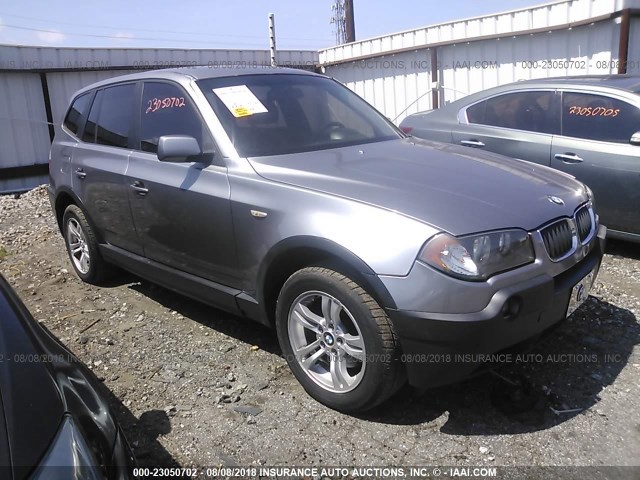 WBXPA93465WD06242 - 2005 BMW X3 3.0I GRAY photo 1