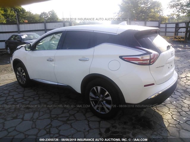 5N1AZ2MH8GN145270 - 2016 NISSAN MURANO S/SL/SV/PLATINUM WHITE photo 3