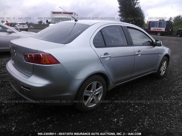 JA3AU26U39U042889 - 2009 MITSUBISHI LANCER ES/ES SPORT SILVER photo 4