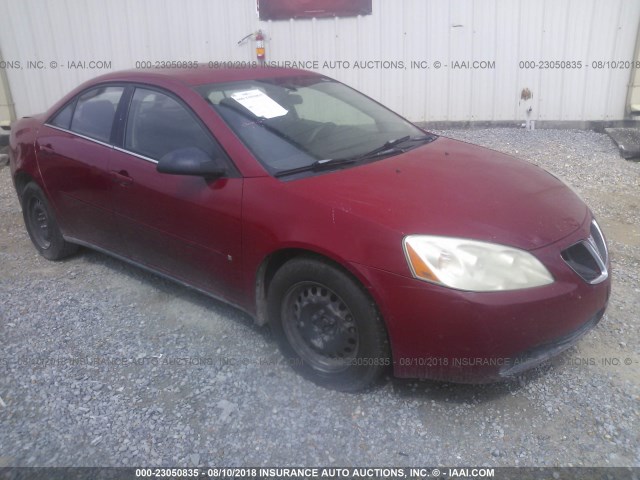 1G2ZF58B474187128 - 2007 PONTIAC G6 VALUE LEADER/BASE RED photo 1