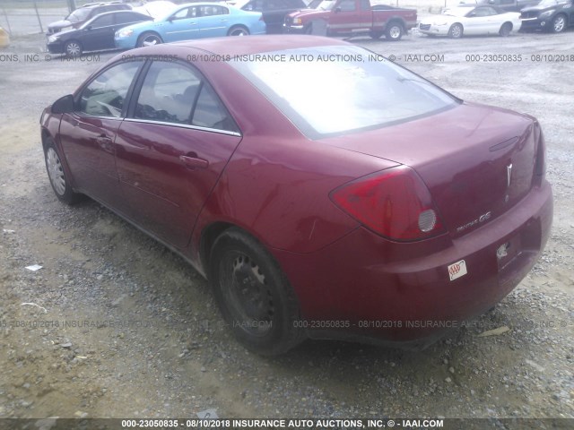 1G2ZF58B474187128 - 2007 PONTIAC G6 VALUE LEADER/BASE RED photo 3