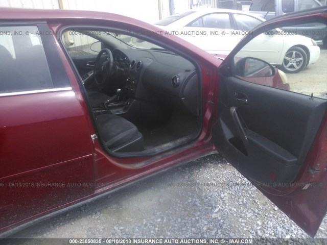 1G2ZF58B474187128 - 2007 PONTIAC G6 VALUE LEADER/BASE RED photo 5