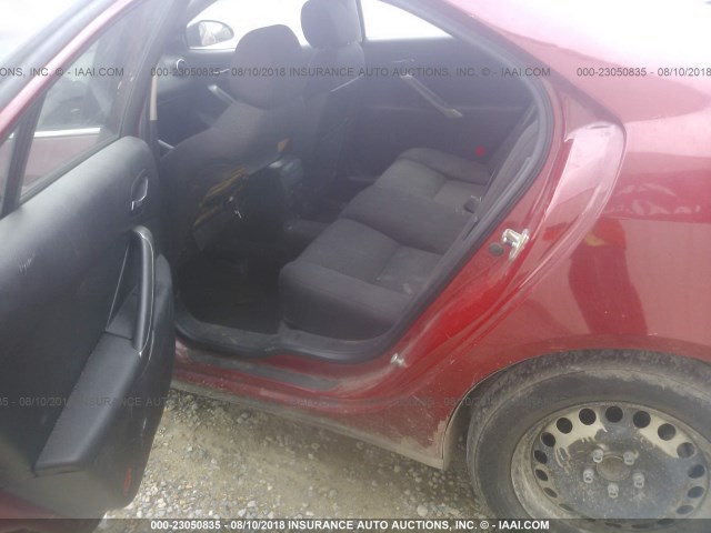 1G2ZF58B474187128 - 2007 PONTIAC G6 VALUE LEADER/BASE RED photo 8