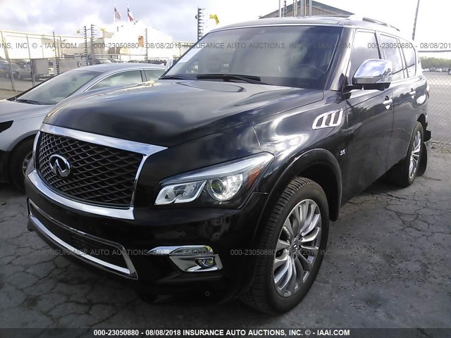 JN8AZ2NF8H9641203 - 2017 INFINITI QX80 SIGNATURE BLACK photo 2