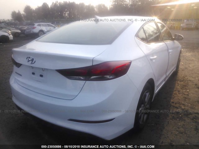 5NPD84LF3JH297366 - 2018 HYUNDAI ELANTRA SEL/VALUE/LIMITED WHITE photo 4