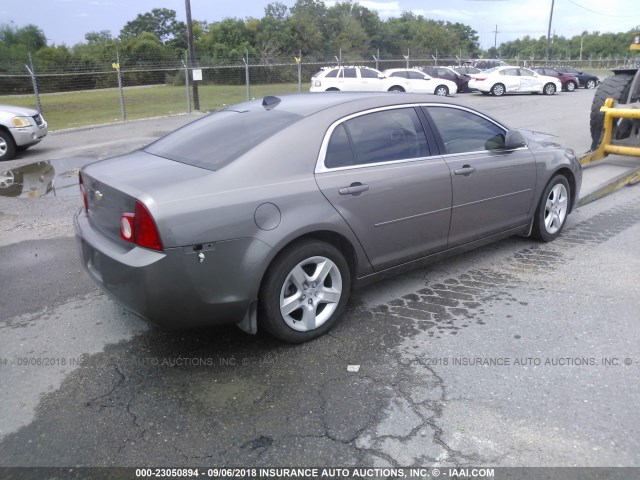 1G1ZB5E00CF164303 - 2012 CHEVROLET MALIBU BROWN photo 4