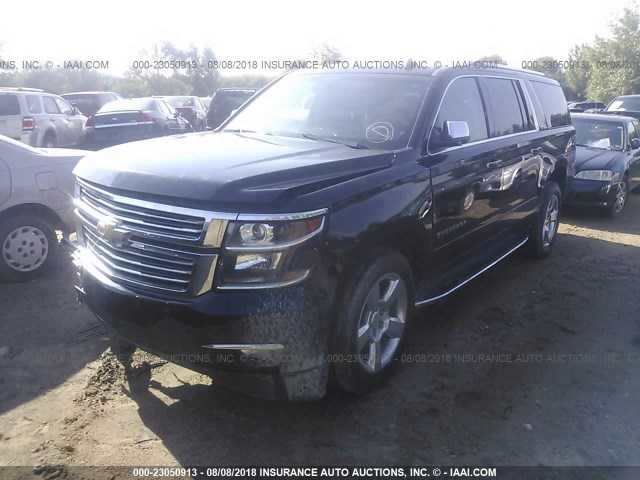 1GNSKKKC7FR272790 - 2015 CHEVROLET SUBURBAN K1500 LTZ BLACK photo 2