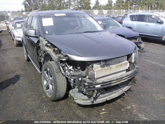 3C4PDCGG3HT625417 - 2017 DODGE JOURNEY CROSSROAD GRAY photo 1