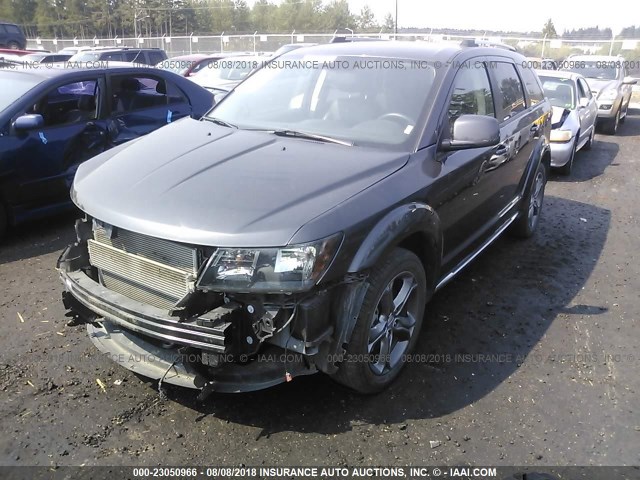 3C4PDCGG3HT625417 - 2017 DODGE JOURNEY CROSSROAD GRAY photo 2