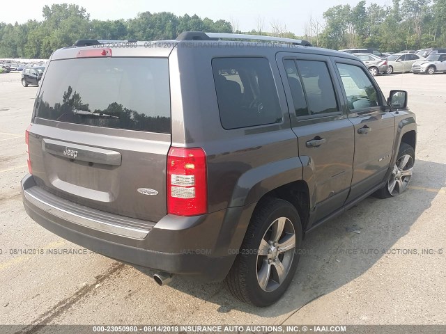 1C4NJPFA8GD710228 - 2016 JEEP PATRIOT LATITUDE GRAY photo 4