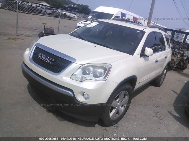 1GKER23DX9J136167 - 2009 GMC ACADIA SLT-1 WHITE photo 2