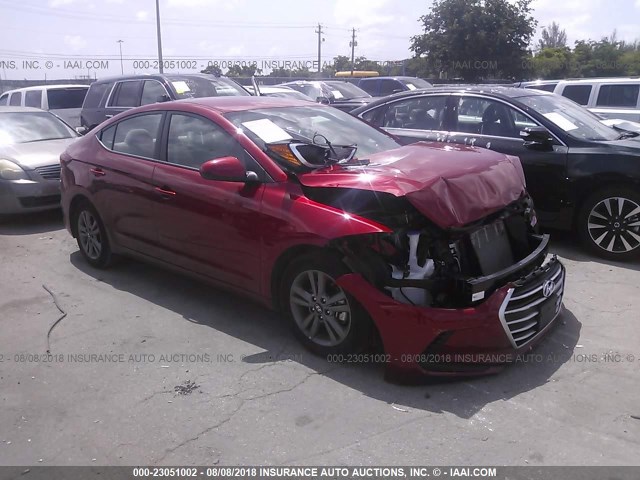 5NPD84LF2JH234419 - 2018 HYUNDAI ELANTRA SEL/VALUE/LIMITED RED photo 1