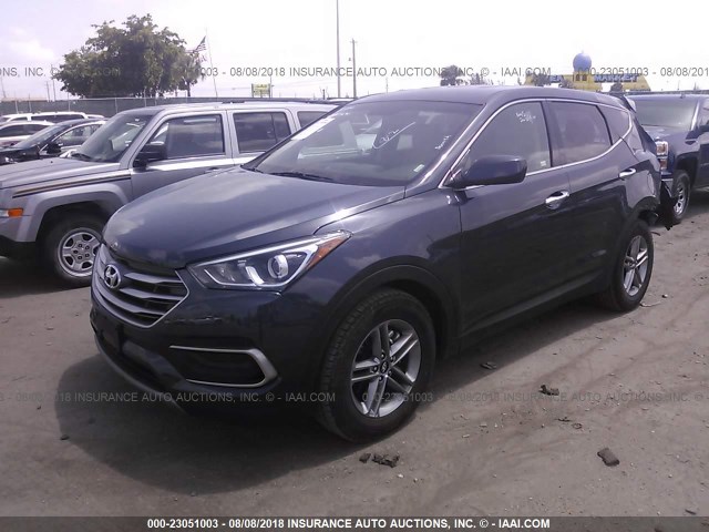 5NMZT3LB9JH077691 - 2018 HYUNDAI SANTA FE SPORT  GRAY photo 2