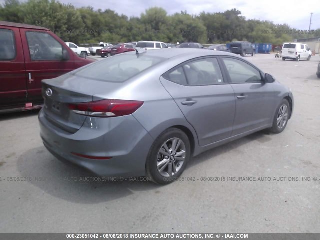 5NPD84LF3JH255568 - 2018 HYUNDAI ELANTRA SEL/VALUE/LIMITED GRAY photo 4