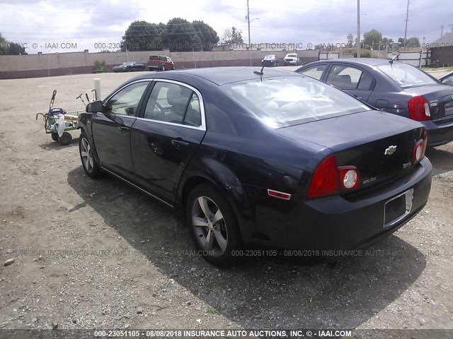 1G1ZF57579F106114 - 2009 CHEVROLET MALIBU HYBRID BLUE photo 3