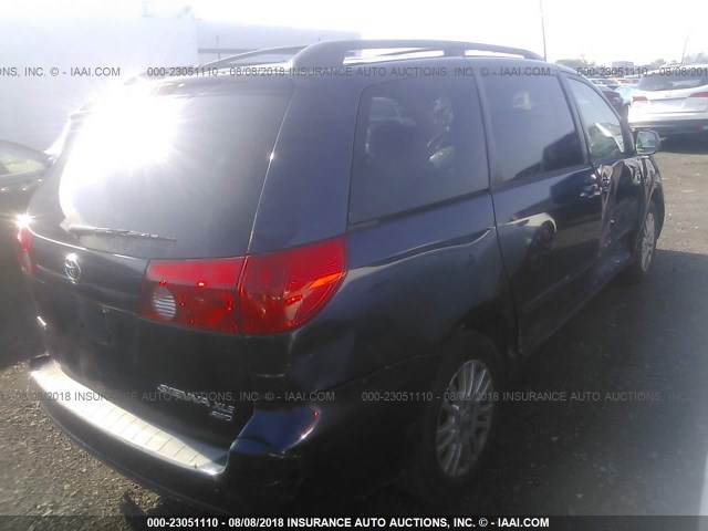 5TDBK22C37S000183 - 2007 TOYOTA SIENNA XLE/XLE LIMITED BLUE photo 4