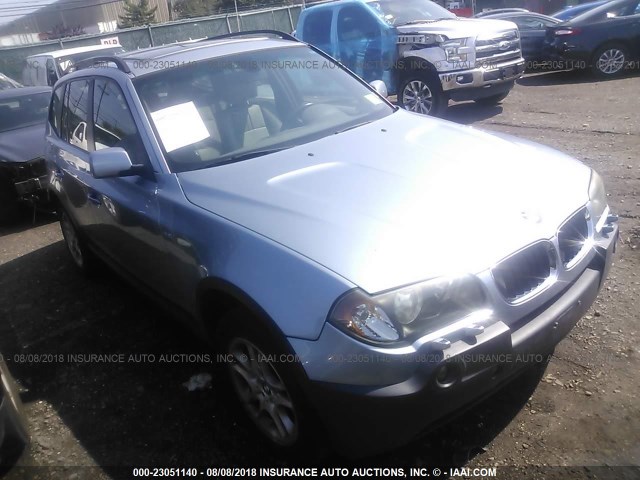 WBXPA73454WB24163 - 2004 BMW X3 2.5I Light Blue photo 1