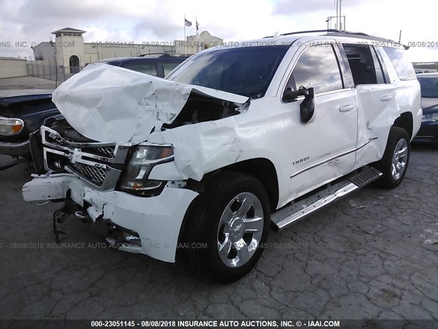 1GNSCBKC8HR388306 - 2017 CHEVROLET TAHOE C1500 LT WHITE photo 2