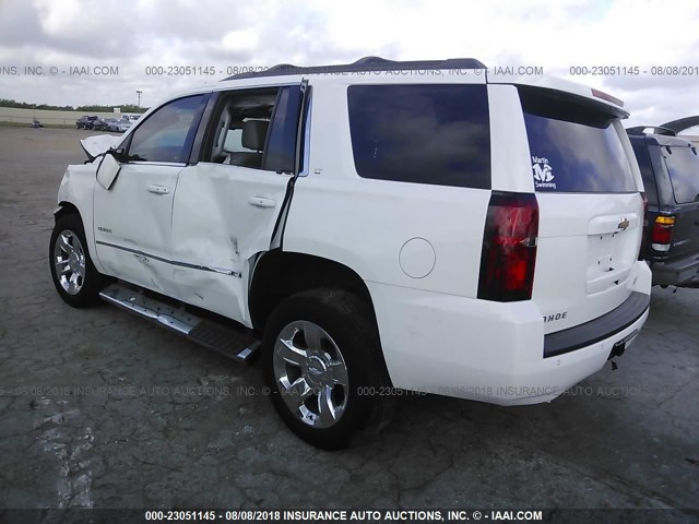 1GNSCBKC8HR388306 - 2017 CHEVROLET TAHOE C1500 LT WHITE photo 3